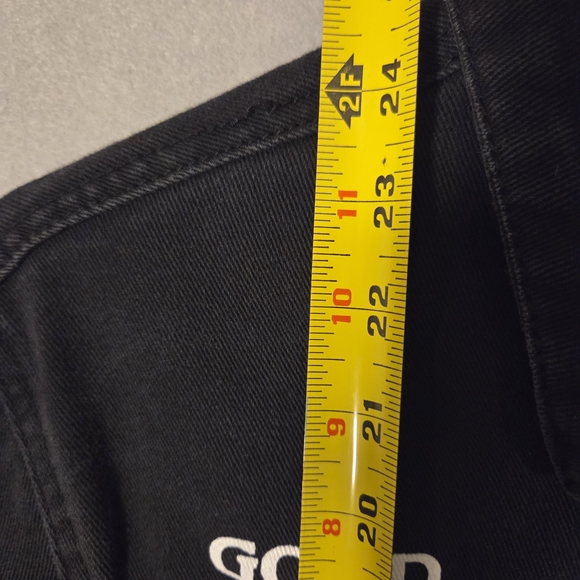 Rue 21 two-toned denim jacket with "GOOD FORTUNE" lettering (M298) - Picture 8 of 12